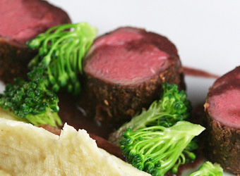 red lamb eye cooked sous vide at 127F